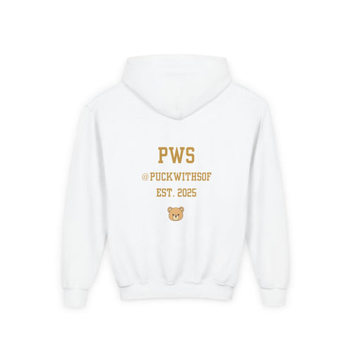 Boston Hockey Teddy Bear Youth Hoodie – 'PWS' PuckWithSof Team Sweatshirt