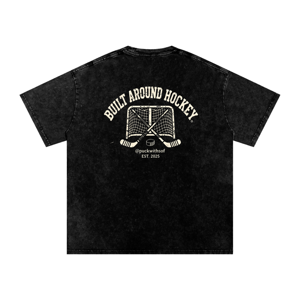 Snow Washed Oversized PUCKWITHSOF T-Shirt (Heavy Weight)