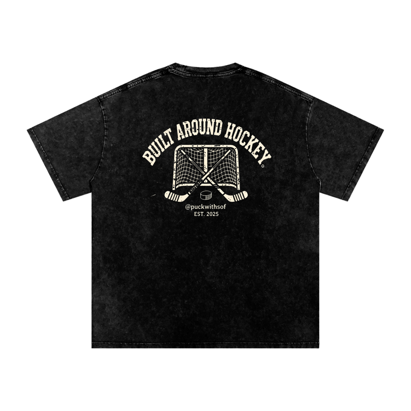 Snow Washed Oversized PUCKWITHSOF T-Shirt (Heavy Weight)