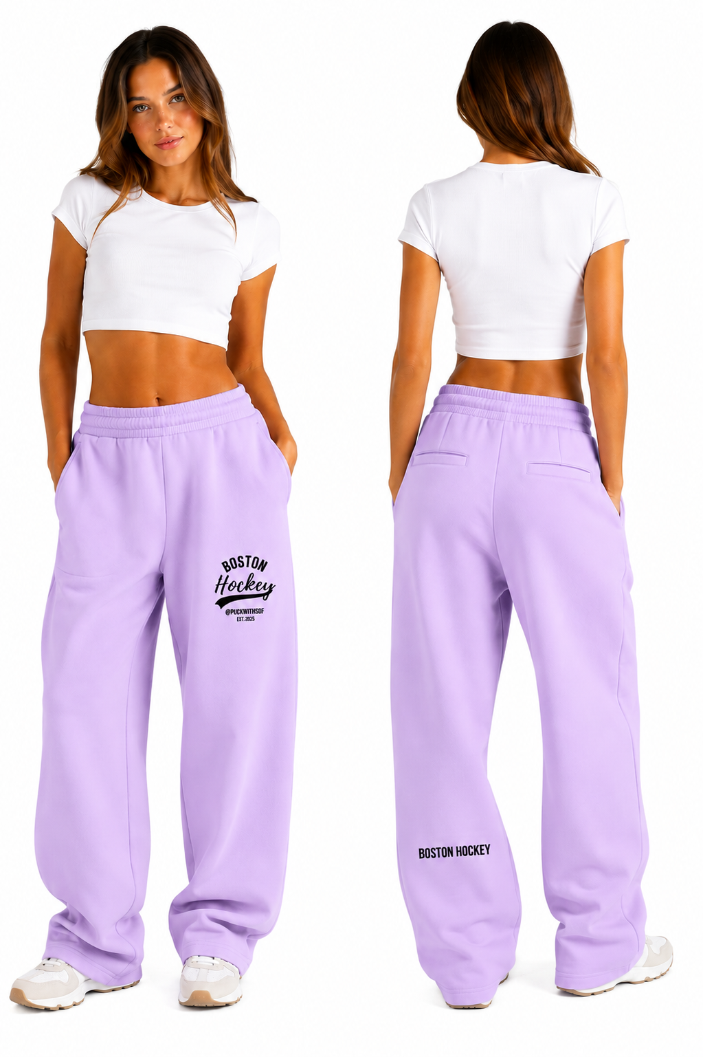 Unisex Boston Hockey Barrel Leg Sweatpants