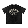 Snow Washed Oversized PUCKWITHSOF T-Shirt (Heavy Weight)